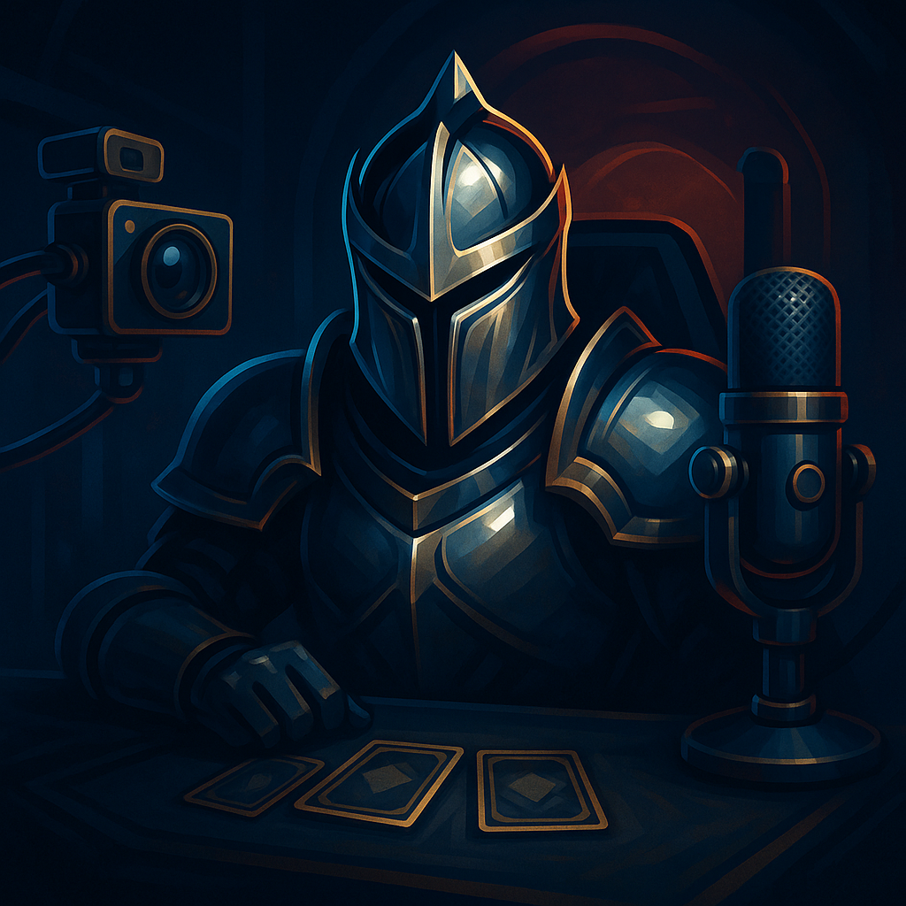 Card-Knights im Streaming Setup, Werbeicon für unser CC Programm