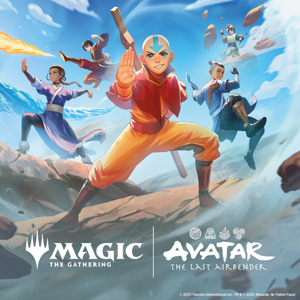 Artwork zu Magic: The Gathering – Avatar: Der Herr der Elemente mit Team Avatar und Spielprodukten