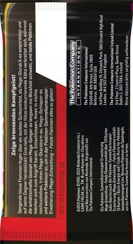 Pokémon TCG Booster-Display Fatale Flammen ME02 mit 36 Packs und Mega-Glurak X-ex Artwork