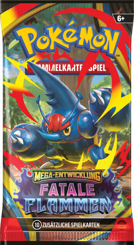Pokémon TCG Boosterpack Fatale Flammen ME02 mit Mega-Glurak X-ex Artwork
