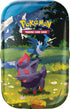 Pokémon ME02.5 Mini-Tin Erhabene Helden mit zwei Boostern, Stickerbogen und Bildkarte – Einzel-Tin.