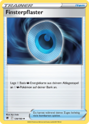 Finsterpflaster Pokémon Trainerkarte 139/189 aus dem Set Astralglanz in Near Mint Zustand – Itemkarte zur Heilung von Pokémon im TCG.