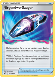 Nirgendwo-Sauger Pokémon Trainerkarte 162/196 aus Verlorener Ursprung in Near Mint Zustand – Itemkarte gegen Verlorene-Zone-Strategien im TCG.