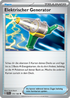 Elektrischer Generator Pokémon Trainerkarte 170/198 aus dem Set Karmesin & Purpur in Near Mint Zustand – Itemkarte zur Energiebeschleunigung für Elektro-Decks.
