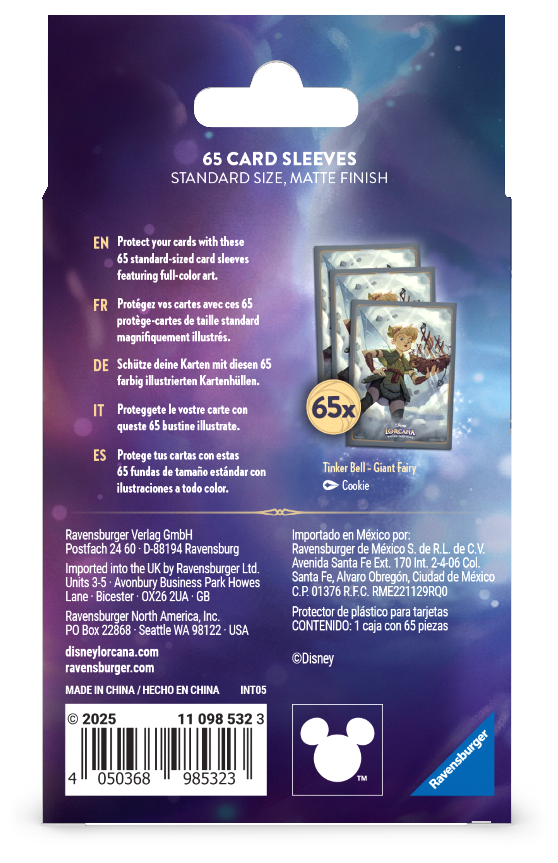 Disney Lorcana Kartenhüllen mit exklusiven Disney Motiv – 65 Sleeves zum Schutz deines Decks