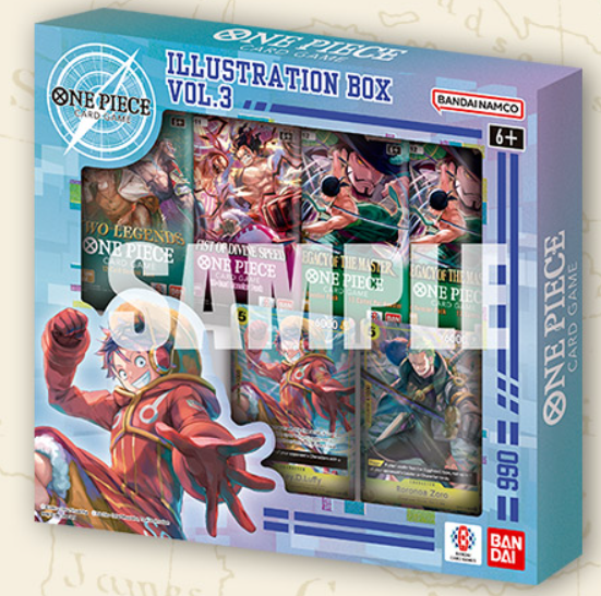 Illustraion Box Vol3 mit 4 Boostern und 2 Promo Karten, Luffy und Zoro