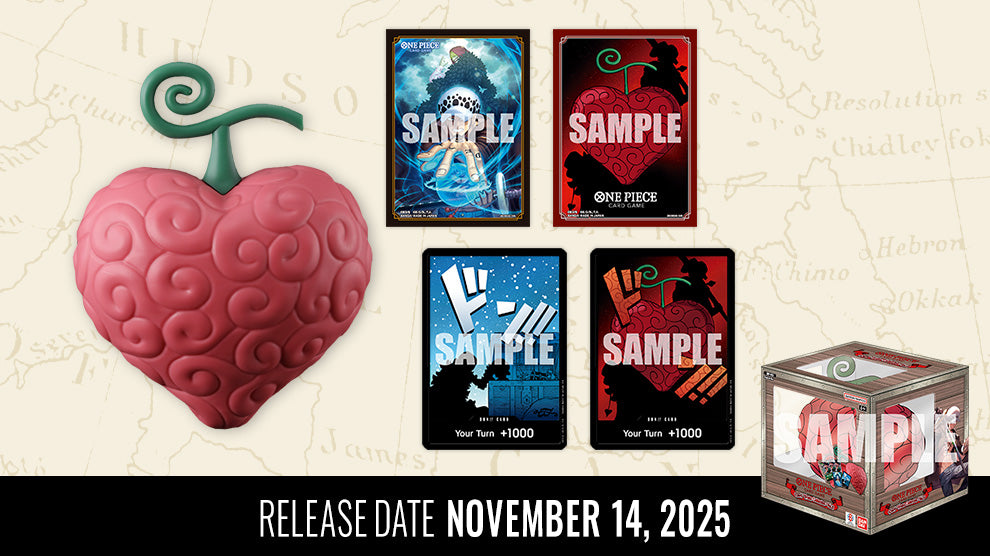 Devil Fruits Collection Vol.3 [DF-03] – Op-Op Frucht Case mit 3 Boosterpacks, DON!! Karte und Sleeve-Set (One Piece Card Game)