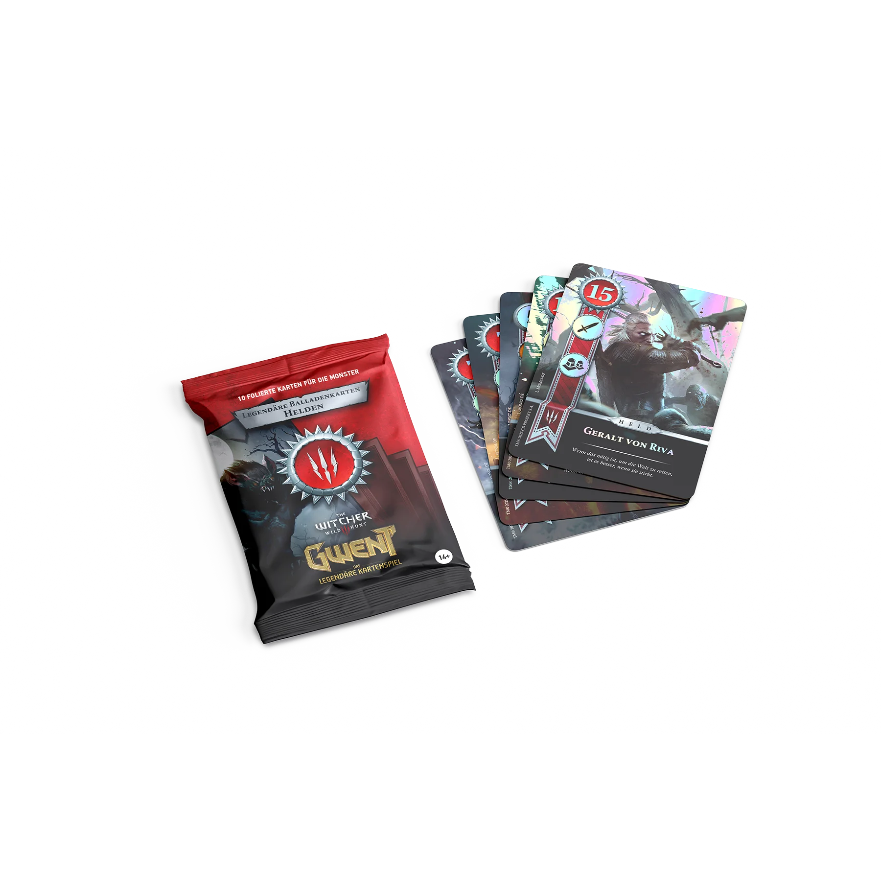 Gwent Balladenkarten Helden Monster – Foil-Karten mit Kreaturen-Artwork