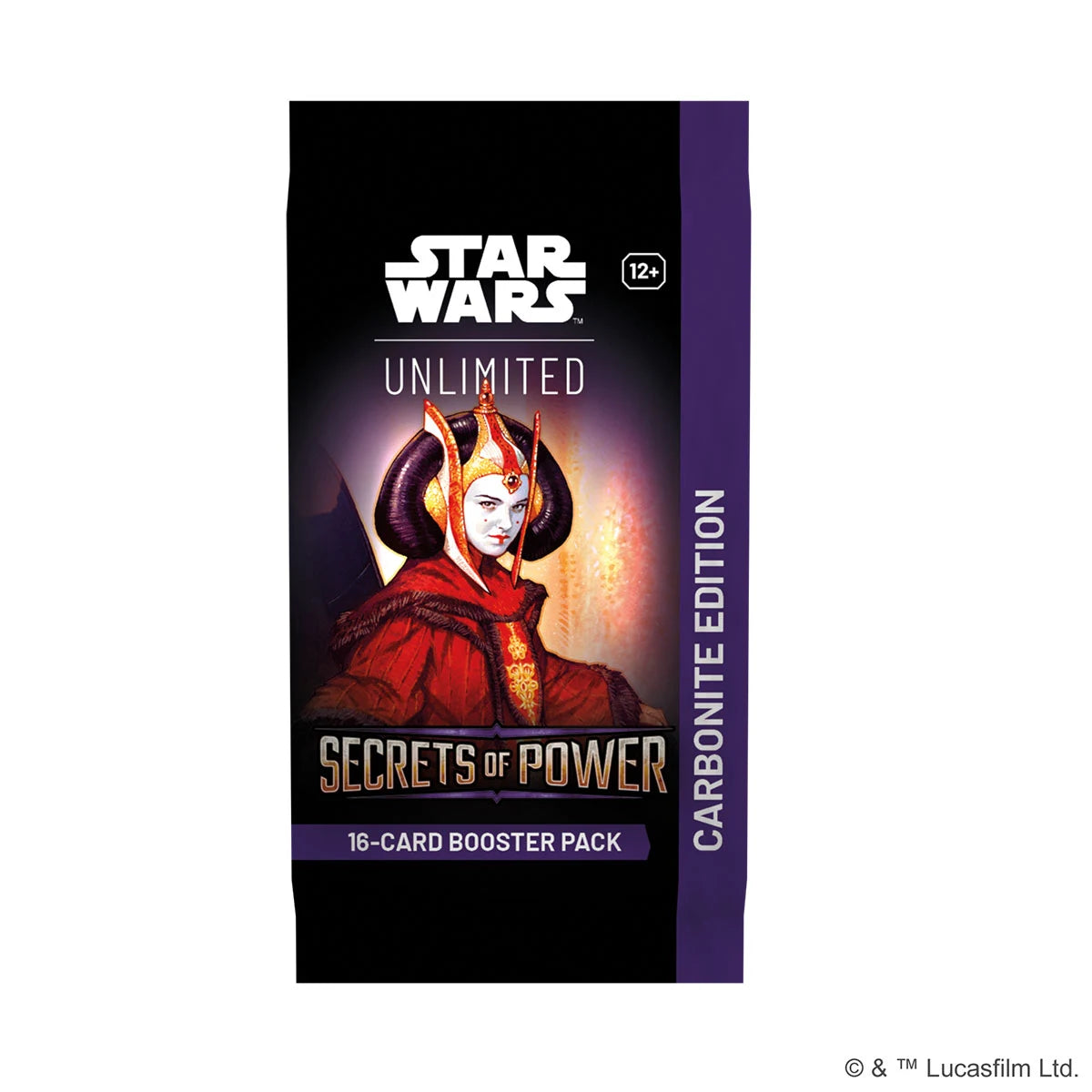 Star Wars: Unlimited – Secrets of Power Carbonite Booster with 16 cards featuring Hyperspace Leaders and Prestige Cards.
